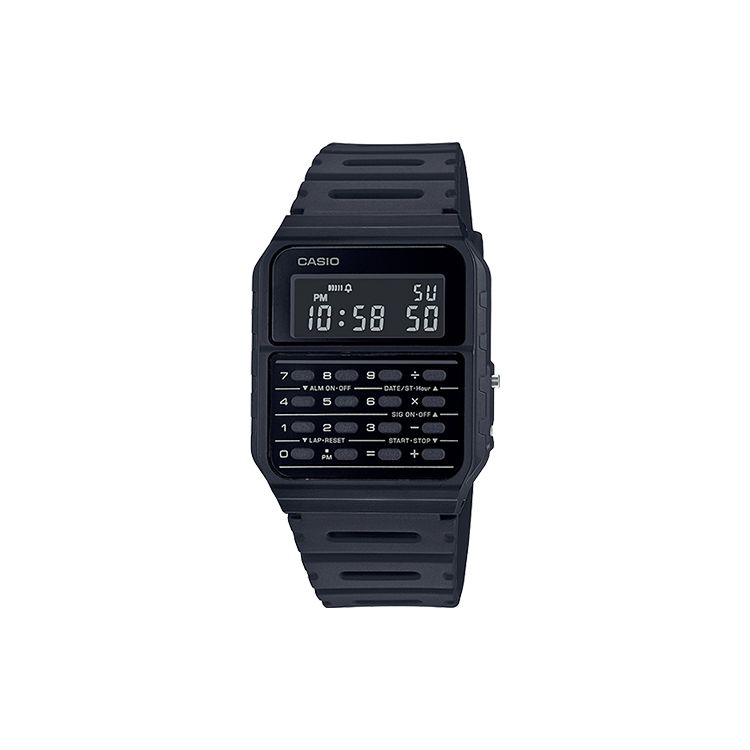 

Casio Youth Series Digital Calculator Retro Calculator Quartz Movement Resin Strap Men watches Black CA-53WF-1B Black Dial