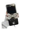 Applicable to Samsung ZFlip6 rhinestone bow flash diamond case zflip7 folding screen all-inclusive luxury bracelet protective case