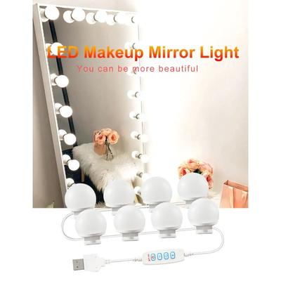 Lumières LED pour Miroir de Maquillage Ampoules USB Amovibles Lampe pour Coiffeuse Éclairage Cosmétique avec Luminosité Réglable