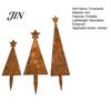 Comfortable Garden Accents 3 Pcs Christmas Tree Metal Ornament Set, Star-Topped Yard Decorations, Rustproof Durable Ornaments Lightweight Holiday