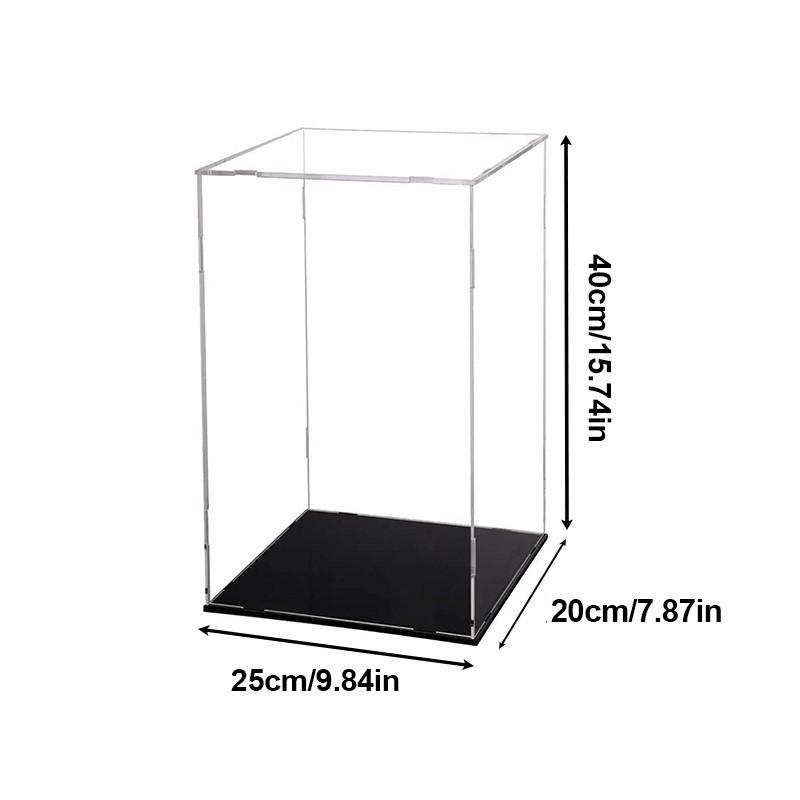 Акриловая витрина разных размеров для коллекционных предметов Сборная прозрачная акриловая коробка Защитная витрина для фигурок Организация игрушек 25*20*40cm