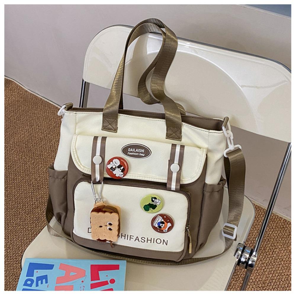 Niche design sense girl student handbag female high school student tutoring messenger bag college student large-capacity class bag