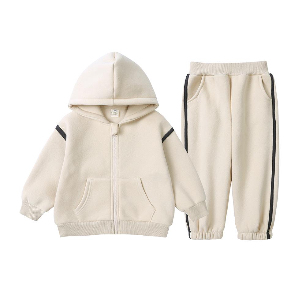 Kids' Long-Sleeve Zip Jacket & Joggers Set - Autumn/Winter Sportswear for Boys & Girls