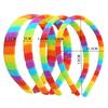 Rainbow Headbands For Women Cotton Party Cartoon Hair Hoop Anti-skid Satin Cute DIY Headwear Hair Accessories