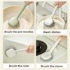 Removable Brush for Cleaning Pots and Pans, Household Dish Brush, Long-handled Stainless Steel Pot Brush, Steel Wire Ball