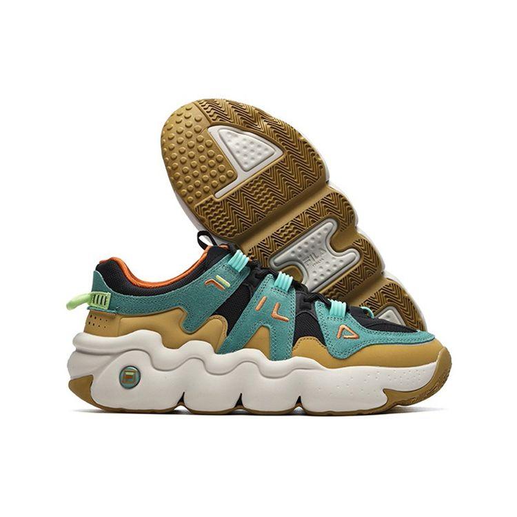 Fila Panini Fashionable Personality Sports Casual Low-Top Retro Basketball Shoes Men Sneaker Oil-Green F12M141223FBO