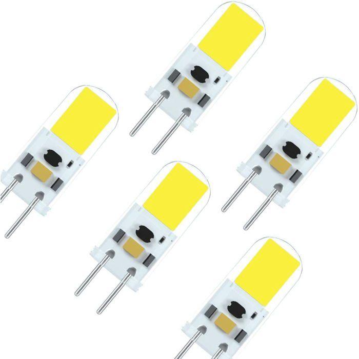 Ampoule LED GY6.35 (G6.35) 2W équiv. 20W 6000K Blanc froid - Pack de 5