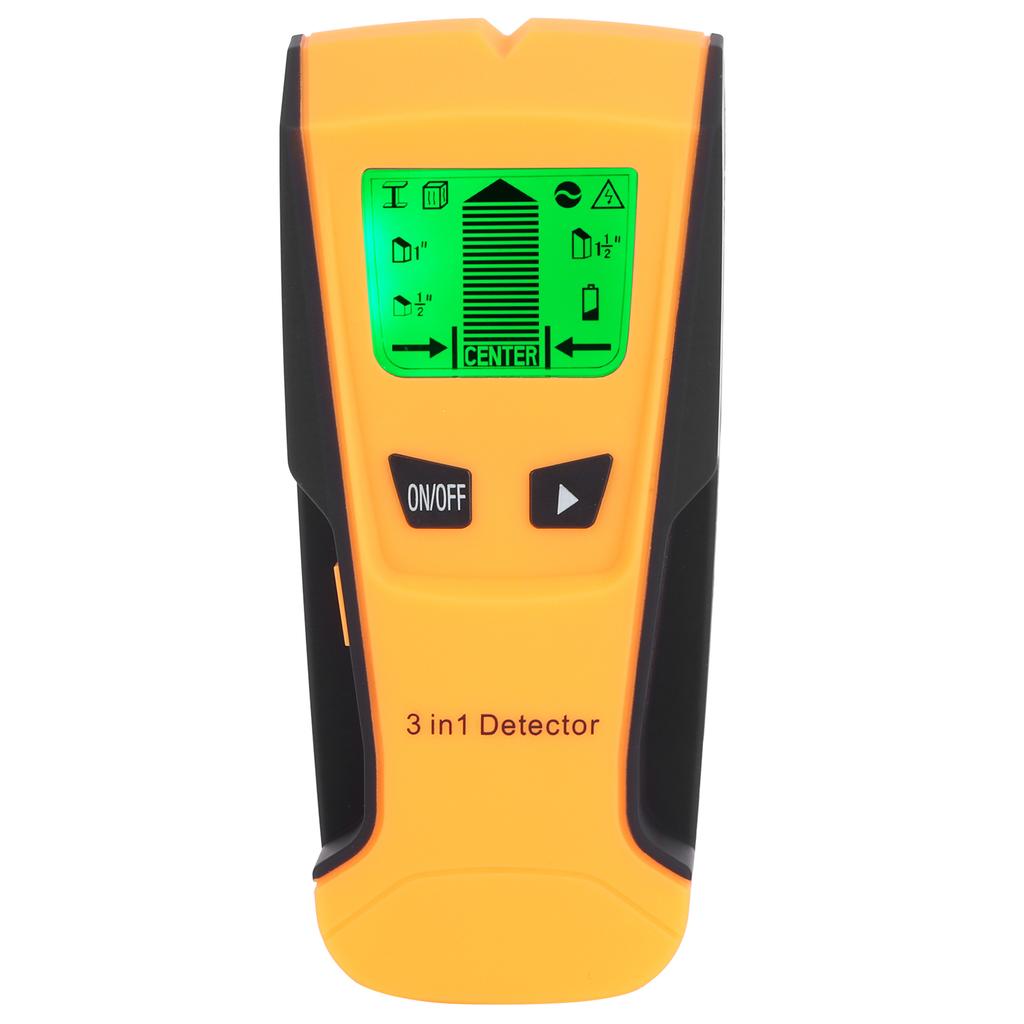 3 In 1 Metal/AC Wire/Stud Detector Finder Portable Wall Scanner Detect Device LCD DisplayOrange