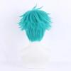Heartsteel Aphelios Cosplay Wig LOL Cosplay Short Blue Green Heat Resistant Synthetic Hair Game Anime Wigs + Wig Cap