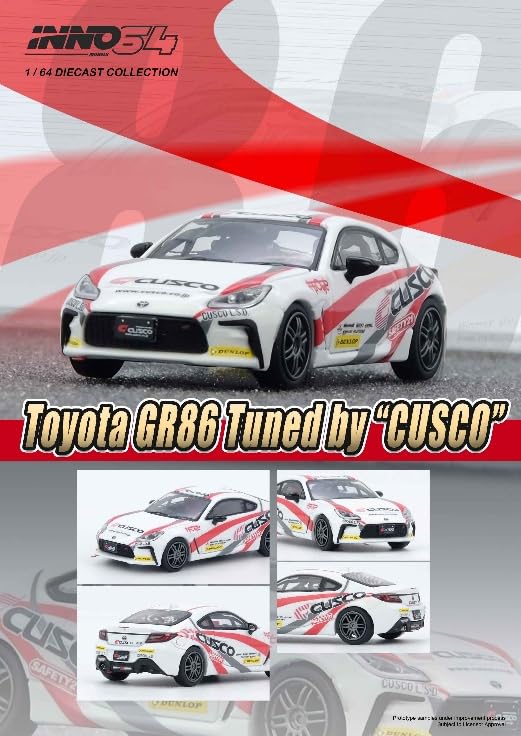 Inno Models Toyota GR86 Tuned by CUSCO Finished Product 1/64 GR86-CUSCO