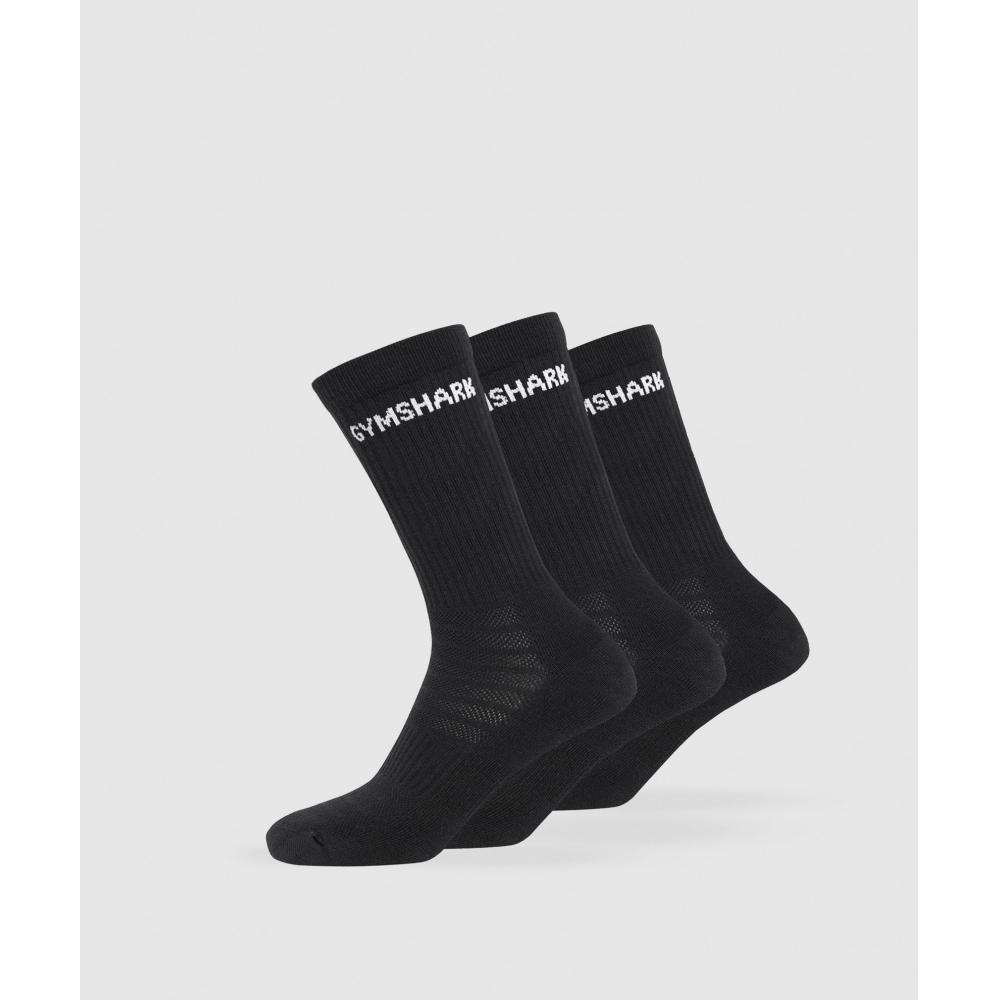 

Носки Gymshark Lite Crew, 3 пары, черный, графитовый, серый I1b3l Bb29 S