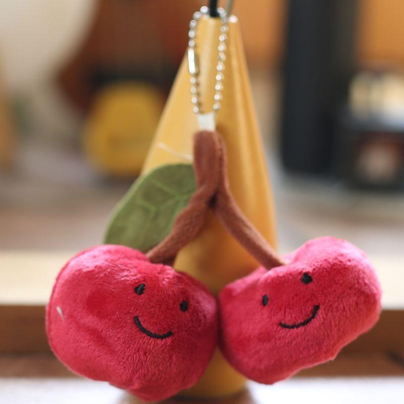 

Jellycat Cherry Cute Stuffed Animal Keychain Soft Short Plush Accessory Backpack