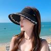 Summer Breathable Straw Hat With Wide Brim For Sun Protection And Outdoor Leisure