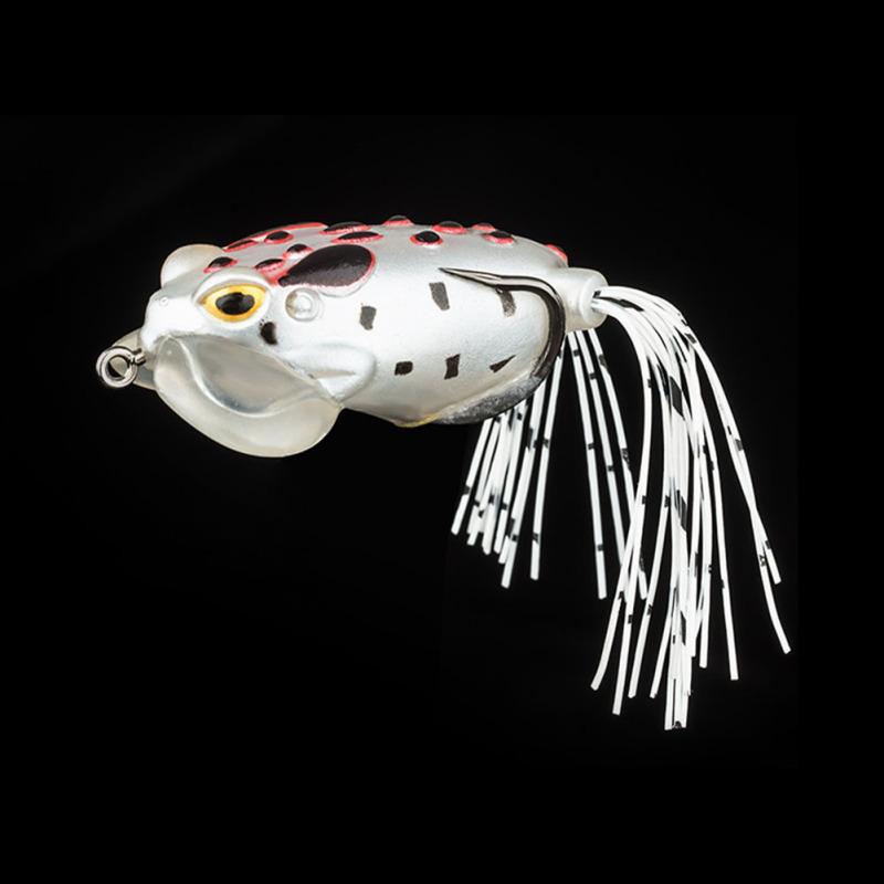 

62 мм, 15 г, модифікована біонічна приманка з дизайном Thunder Frog red+white