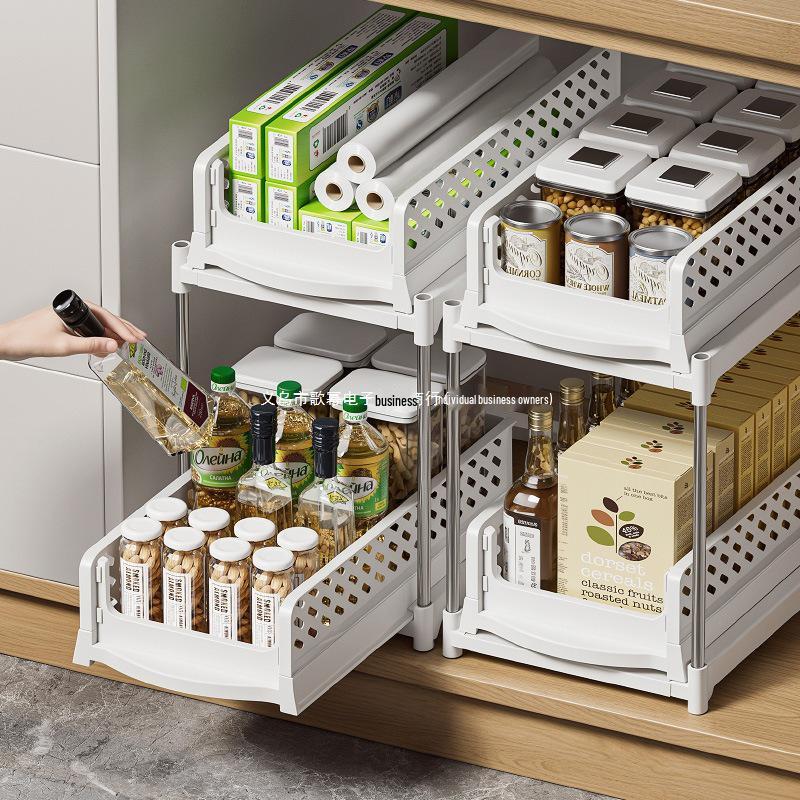 Foldable Multi-Layer Mobile Storage Cart with Wheels for Kitchen, Bedroom, or Bathroom