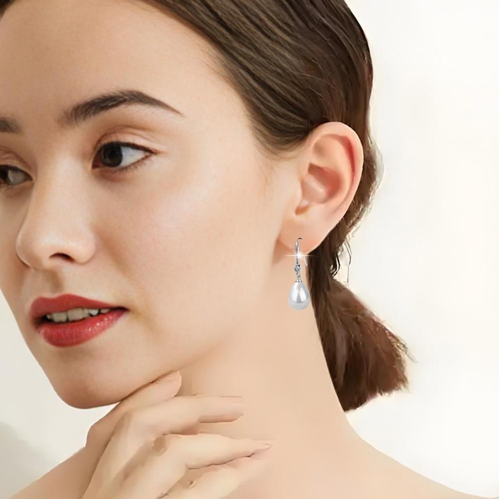 1 Pair Water Imitation Pearls Drop Earrings Round Stud Earrings Fashion Pearl Earrings  Women Gift