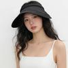 Breathable Big Brim Empty Top Hat Foldable Sun Hats Women Wide Brim Bucket Caps Outdoor UV Protection Sunscreen Beach Visor Cap