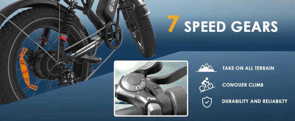 Ebike S8 Electric Bicycle 1000W 48V 17.5AH Ebike, 20-inch X4.0 Electric Tire Electric Urban Mountain Bike