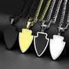 Ritter Pfeilspitze Schild Anhänger Halsketten für Männer Edelstahl Gold Silber Farbe Hip Hop Männliche Kette Halskette Schmuck Geschenk