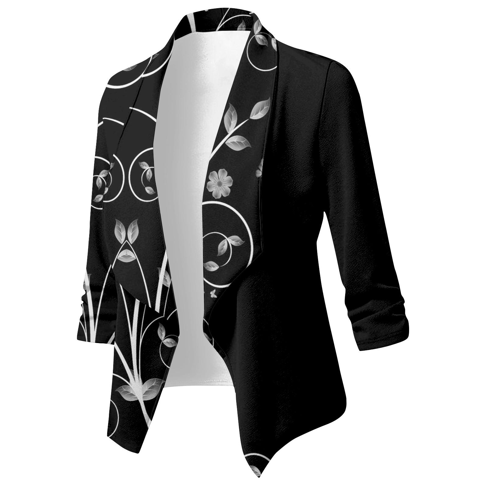 

Осінній жіночий модний повсякденний костюм з довгим рукавом і тонкий зручний кардиган M чорний