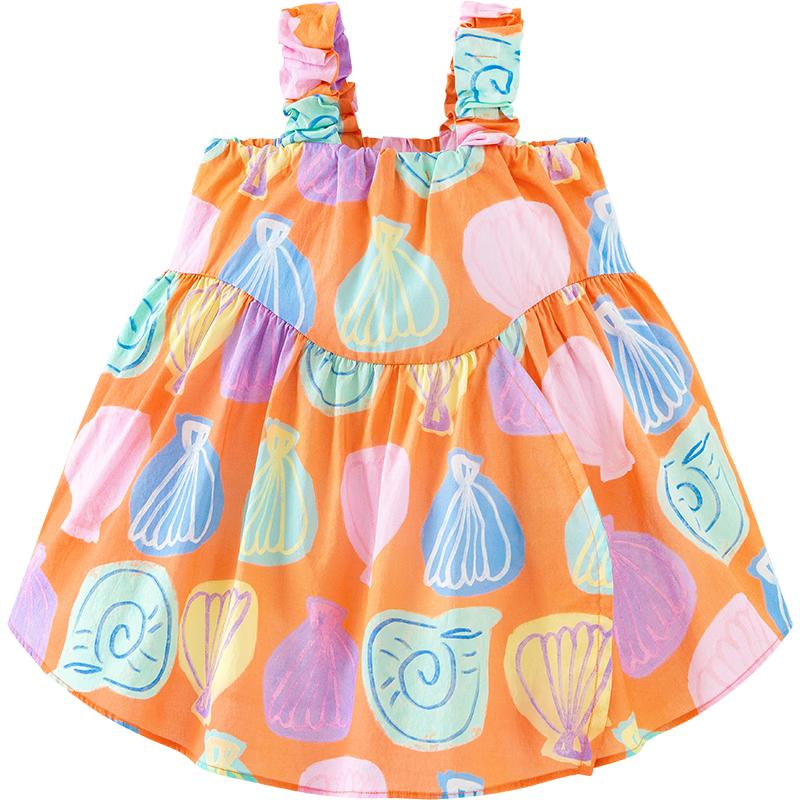 

Mini Balabala Girls Sweet Floral Suspender Dress 130
