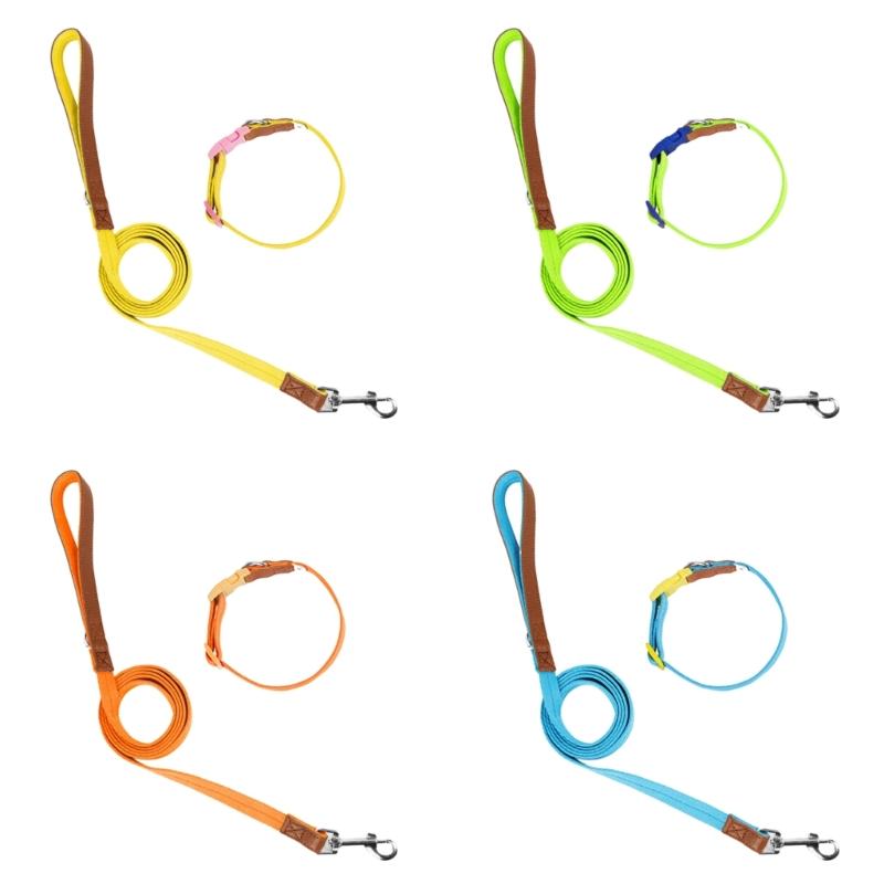 Heavy Duty Dog Collar Leash for Large Medium Dogs Walking Hiking Harnesses Strong Pet Dog Leash
