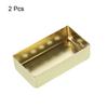 PATIKIL Guitar Pickup Covers, No Holes, Double Coil, Brass, for Electric Guitars, Gold, Pack of 2