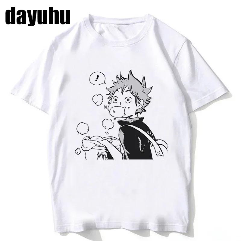 90s Haikyuu Women T Shirt Kuroo Japanese Anime Bokuto Manga Shoyo Volleyball Creative Tshirt Cartoon Graphic Tees Male T-shirt