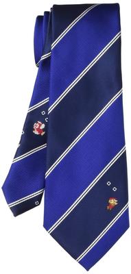 Code Mario Krawatte, personalisierte Charakter-Krawatte, Geschenk, süß, Tag, Geburtstag, Jahrestag, Hochzeit, lässig, formell, Spiel 15, Marineblau, GRATIS [Kleid 101] Vatertag