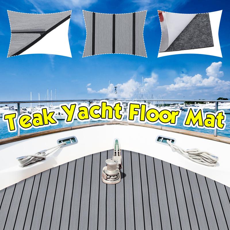 Boat Flooring Eva Foam Mat Deck Sheet Marine Yacht Teak Decking Sheet Adhesive Carpet Decking Pad Anti-Skid 2400x450x6MM