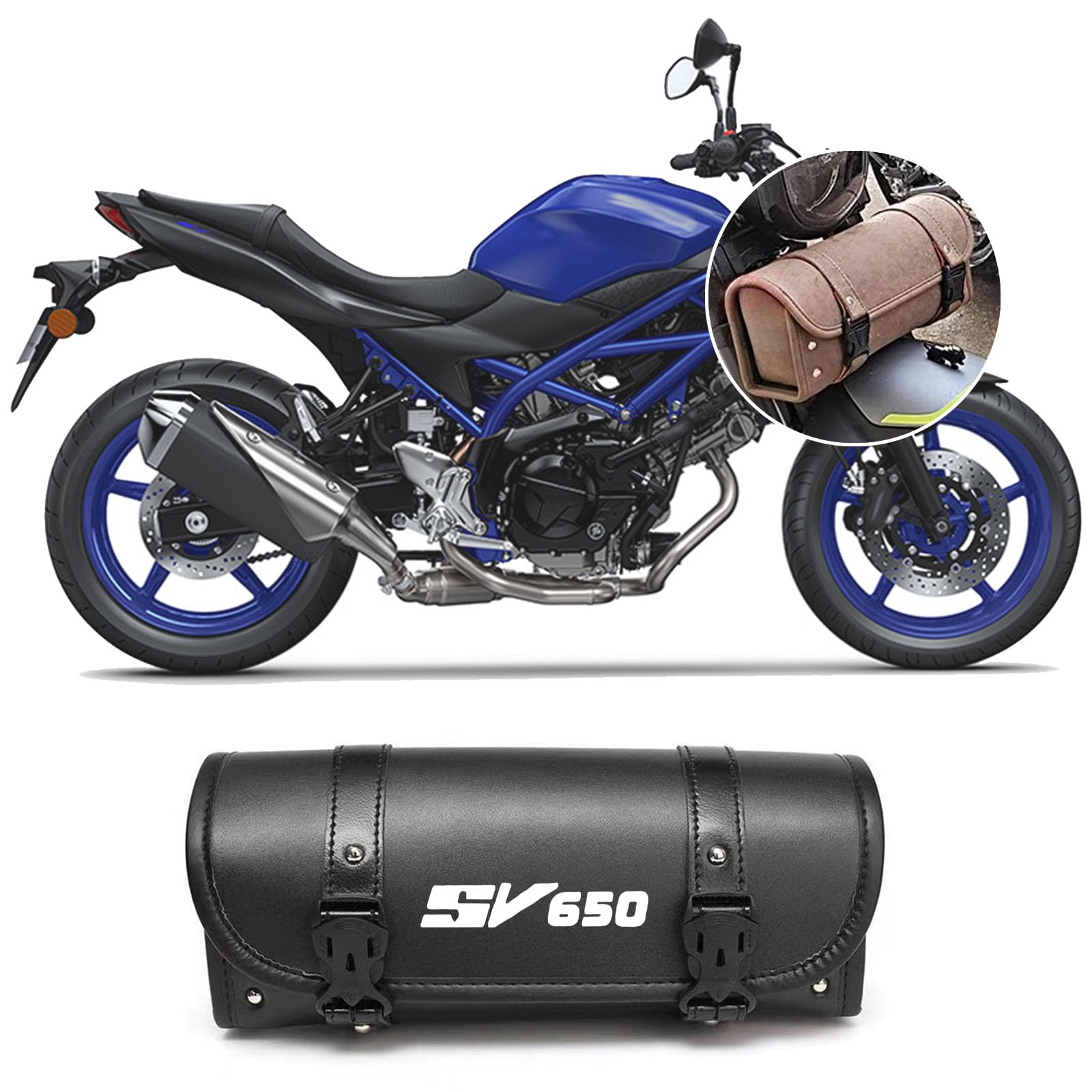 ShiBinJP For SV650 sv650 retro bike front bag, suitable for rear tail front tool чёрный