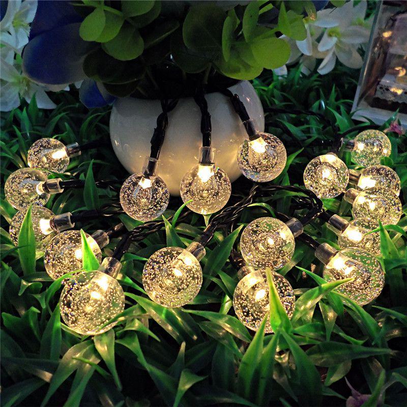 Beautifully Bright Outdoor Solar Powered 30 Led String Light For Yard And Landscape Decor