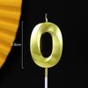Gold Number Birthday Candles - Cartoon Cake Decorations for Kids' Parties