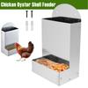 Chicken Oyster Shell Feeder Metal Chicken Grit and Oyster Shell Feeder Hanging Farm Grit Dispenser Poultry Feeding Accessories