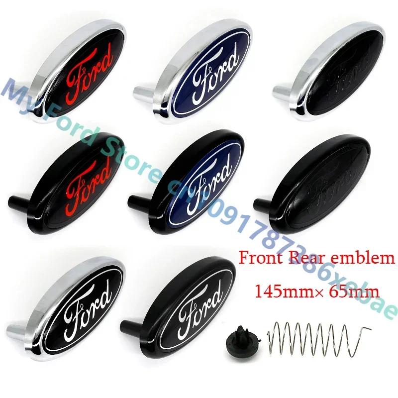 Car Sticker Ford 1pcs 14.5cm Car Rear Trunk Badge Sticker Front Head Hood Bonnet Emblem For Ford Mondeo Focus Fusion MK2 MK4 F15