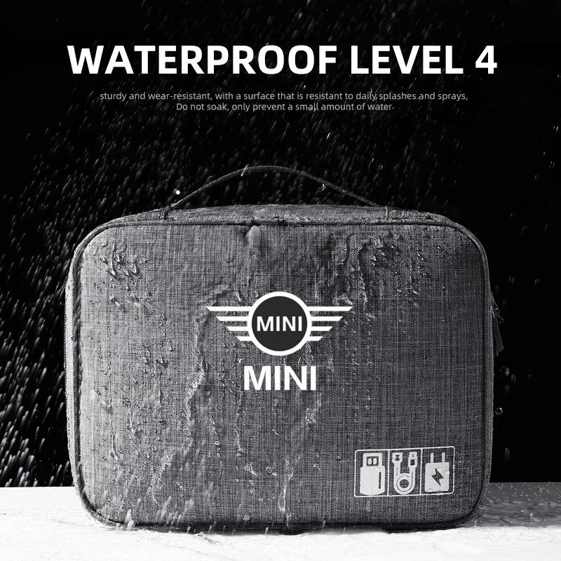 Car Digital Storage Bag USB Data Cable Organizer Accessories for BMW MINI F55 F56 R60 R59 R58 WORKS One Cooper JCW R57 R56 R55