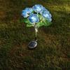 Solar Powered Artificial Blue Rose Garden LED Stake Lights (Set of 2)