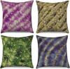 4Pcs Home Decor Cushion Covers, Black Cat & Floral Scenery Pillow Cases For Living Room Sofa Bedroom Car Decoration