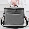 Black Cationic Lunch Box - Simple Office Worker Handheld Insulated Thermal Bag (1Pc)