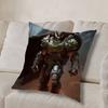 Game Doom Invincible Hero Pillow Case Anti-dustmite Pillowcase Invisible Zipper Silky Short Plush Sofa Cushion Cover
