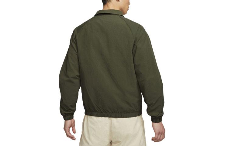 Nike Jackets Men's Green Lapel Moderate Workwear CV4306-325