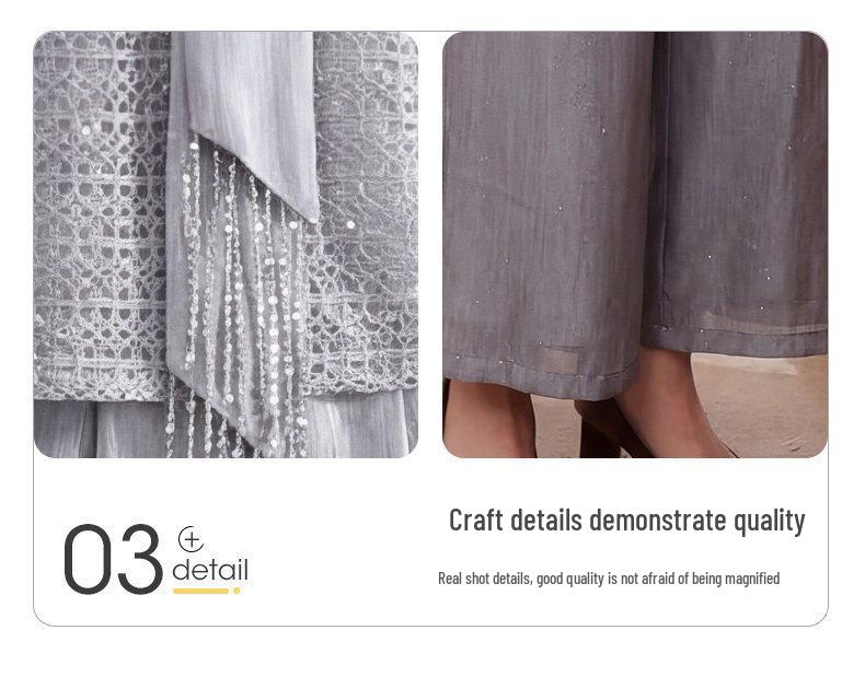 Elegant Spring Suit: Stylish and Loose Two-Piece Set for Middle-Aged Women, Perfect Gift for Mother's Day