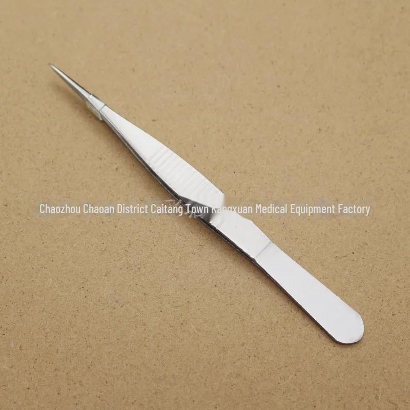 304 Nerezová protiskluzová pinzeta s kulatou hlavou: Dlouhý, tlustý design loktů s pevným hrotem