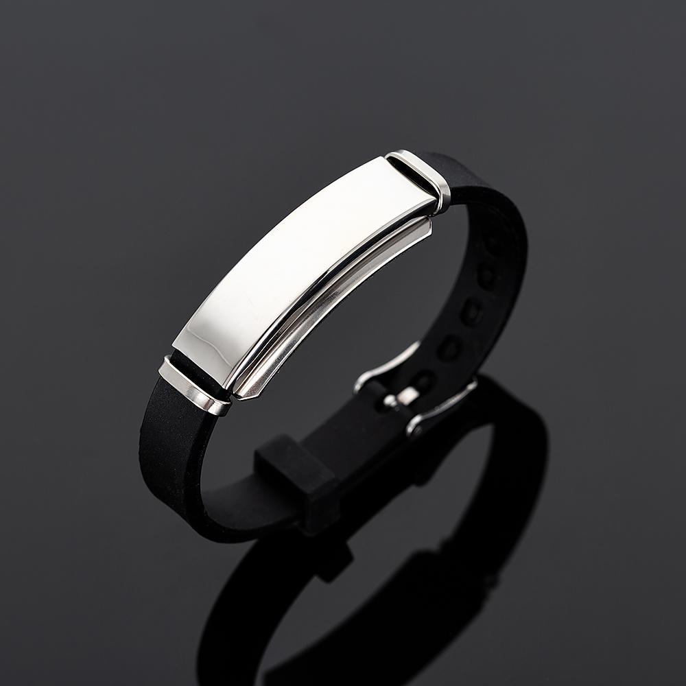 Till min son Inspirerande armband män Armband Silikonarmband i rostfritt stål för pojkar Kärlekspresenter från mamma pappa