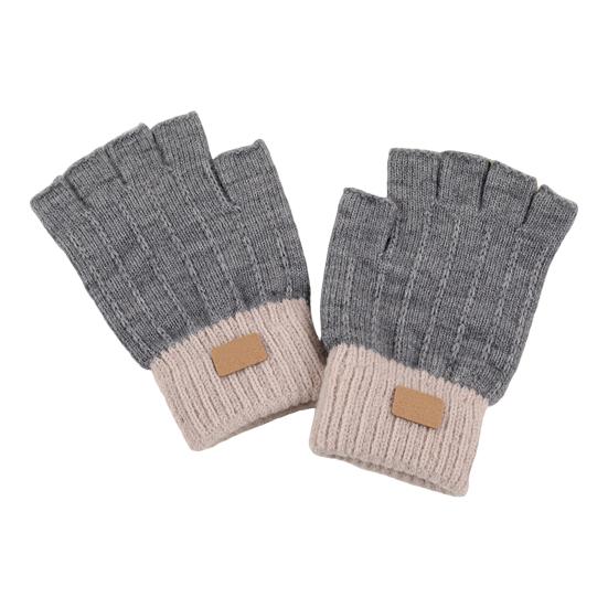 Fingerless Gloves for Women Men Winter Knitted Half Finger Gloves Soft Stretchy Warm Mittens for Working Typing Writing Running