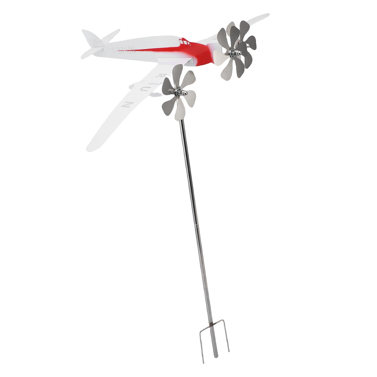 

Airplane Windmill Weather Vane Wind Spinner for Garden Patio Lawn Yard Outdoor Airplane Wind Sculpture Wrought Iron