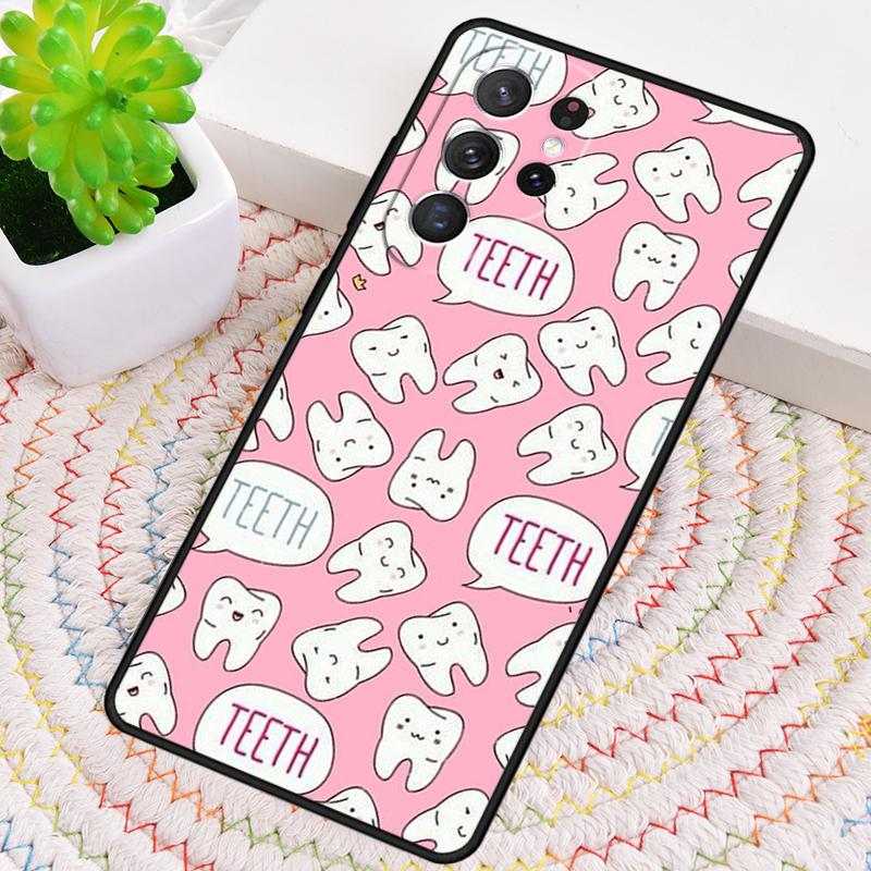 Anatomy Dental Crowned Tooth Crown Phone Case for Samsung Galaxy Note 10 Pro S26 Ultra S23 S24 FE S25 S21 S22 PLUS Cove