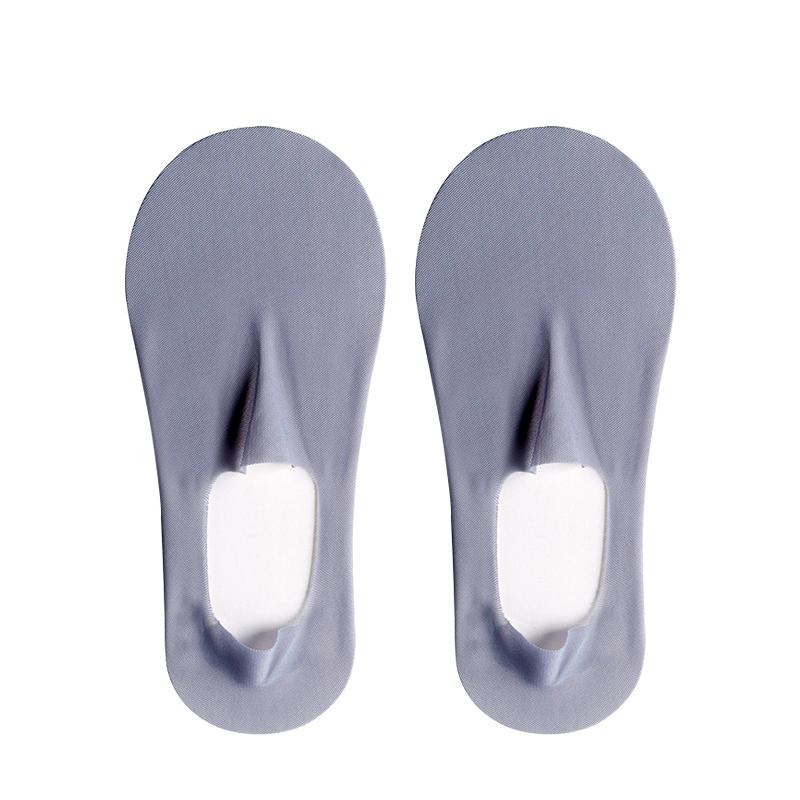 1 Pairs Socks Women's Summer Ultra-thin Invisible Low Cut Silicone Anti-slip Mesh No Show Ice Silk Solid Boat Socks