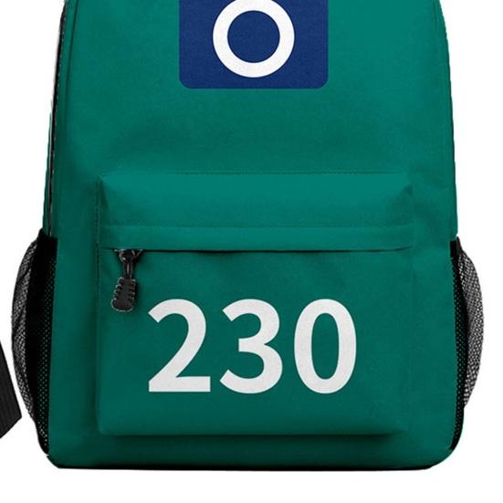 Squid Student Game Backpack Korean Game Laptop Backpack Shoulder Bag Pen Pouch Squid Day Pack for College High School Teen