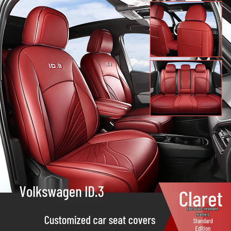 Custom Leather Seat Cushion Cover for ID.3 - Full Coverage, All Seasons Regular
